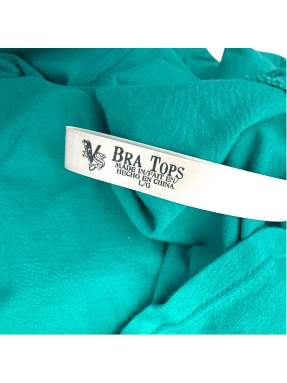 Victoria’s Secret Y2K Beaded Built-In Bra Teal Swing Dress Size L Resort - Picture 5 of 7